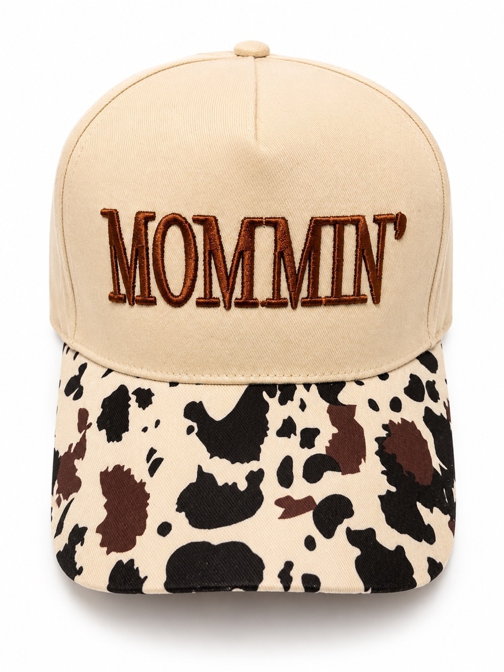 MOMMIN’ Cow Print Baseball Cap Western Country Mama Adjustable Hat NWOT